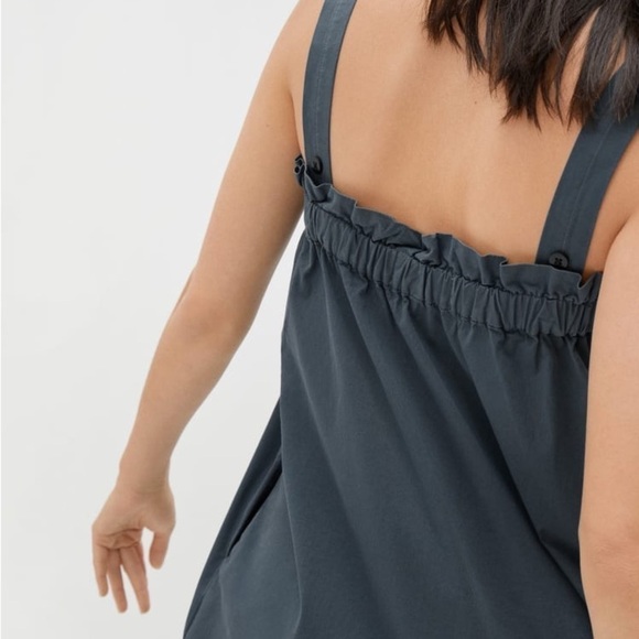 Everlane The Paperbag Dress in Dark Slate - size M - Picture 4 of 11